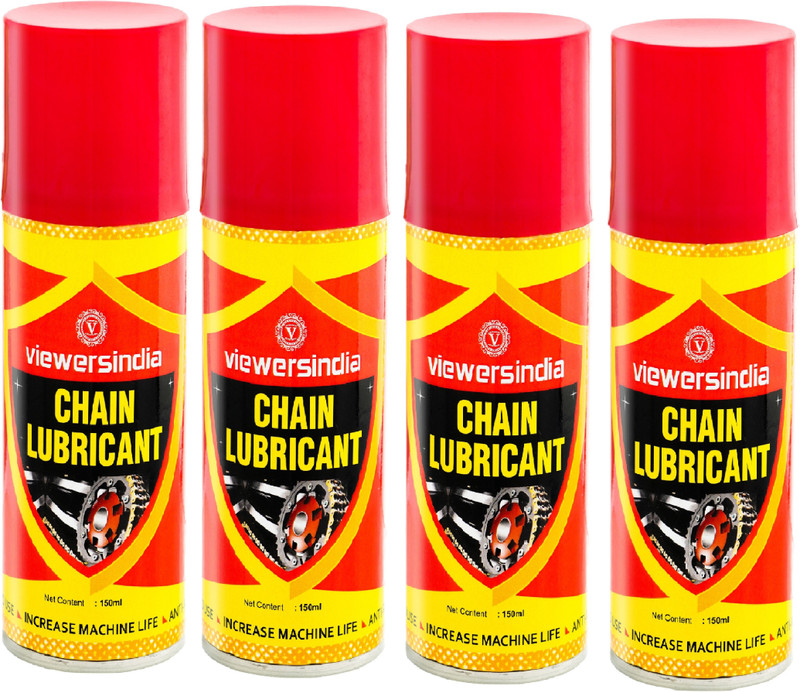 VIEWERSINDIA VCL082224 Chain Lubricant Spray (150ml) Chain Oil(150 ml, Pack of 4)