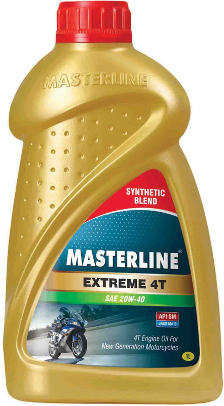 MASTERLINE LUBRICANTS Extreme 4T 20W-40 Synthetic Blend Engine Oil(900 ml, Pack of 1)
