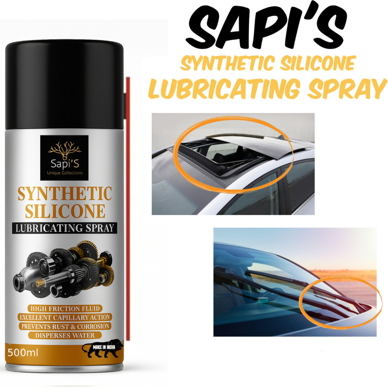 SAPI'S Silicone Lubricating Spray 500ml | Reduces Friction Prevents Rust & Corrosion For Industrial & Automotive Use Transmission Oil(490 ml, Pack of 1)