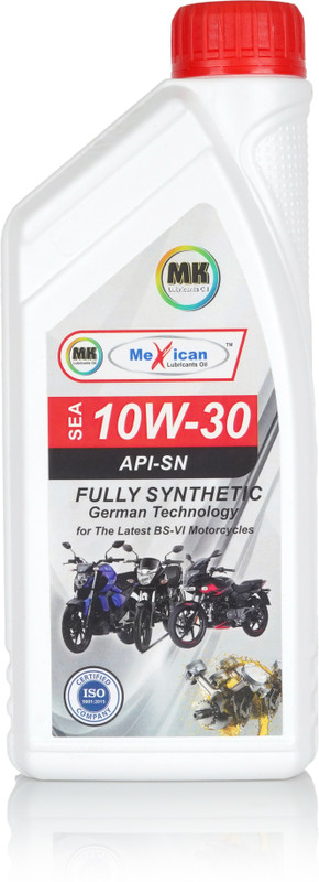Mexican MEX SAE 10W-30 API-SN FULLY SYNTHETIC BIKE OIL Full-Synthetic Engine Oil(1 L)