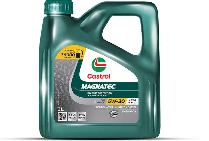 Castrol MAGNATEC 5W-30 API SQ ACEA C2 Full-Synthetic Engine Oil(3 L, Pack of 1)