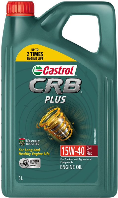 Castrol CRB PLUS 15W-40 CI-4 Plus Multi-Grade Engine Oil(5 L, Pack of 1)