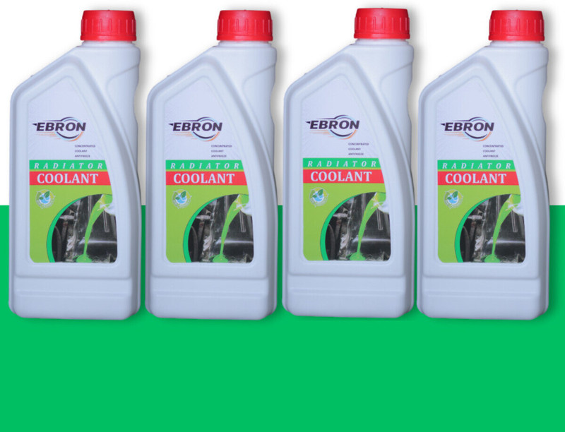 EBRON Heavy Duty Long Life radiator coolant water-4L Coolant Green(1 L, Pack of 4)