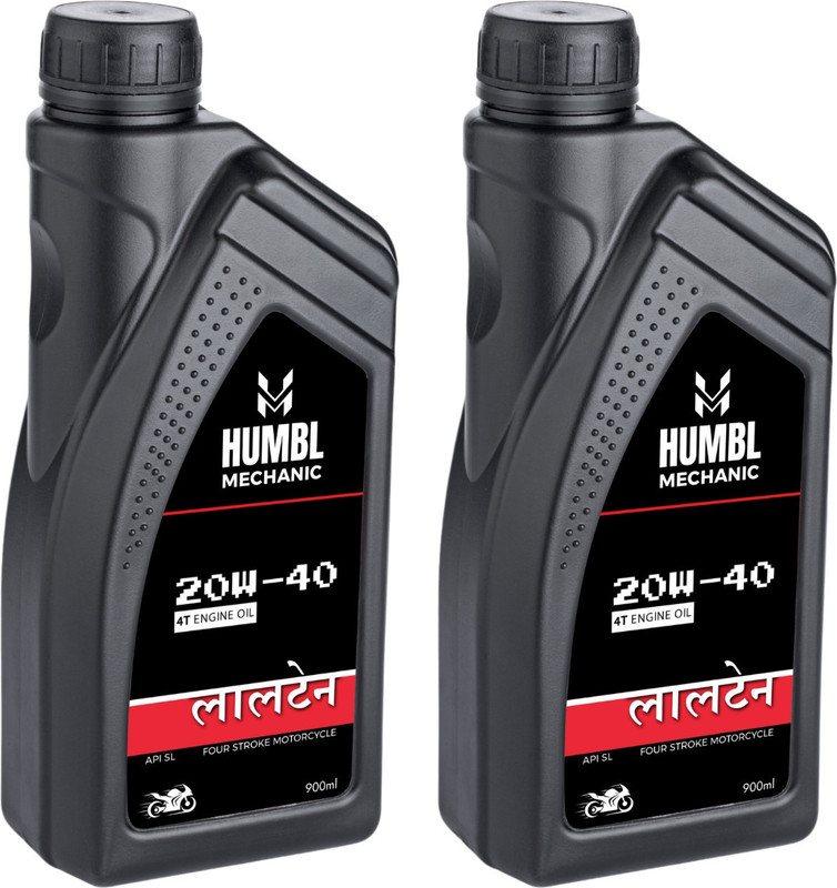 Bikers' Choice The Hero 20w40 API SL JASO MA2 Engine Oil (Pack of 2 Hero) For All Types of Morden Bikes and Gearless Scooters ( PACK of 2 x 900 ml) High Performance Engine Oil(900 ml, Pack of 2)