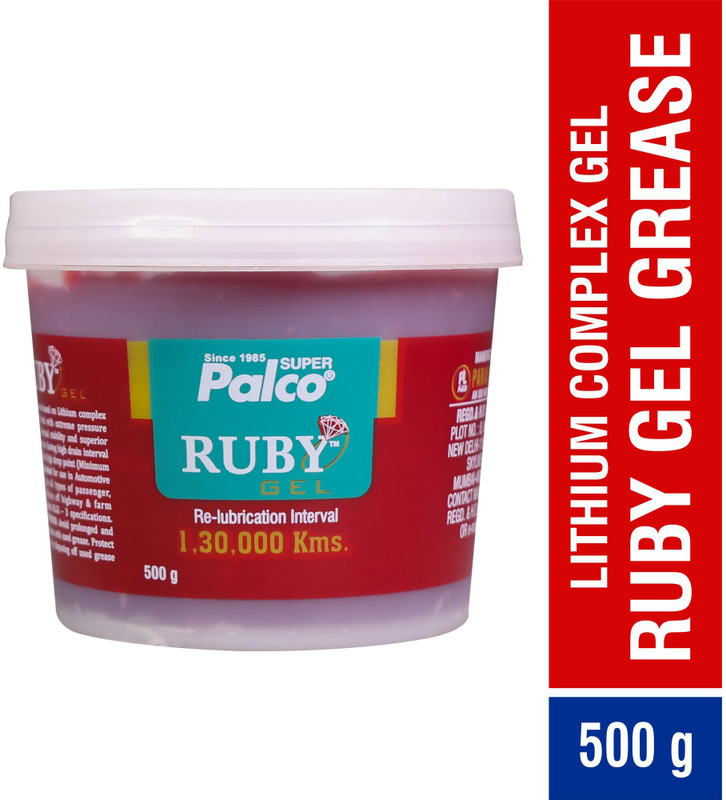 PL SUPER PALCO RUBY Gel Red Grease 500g NLGI-3 Extreme Pressure Industrial High Temperature Lithium Complex Water Resistant Grease for Car & Machinery Up to 130000 Kms Grease(500 g, Pack of 1)