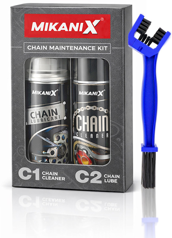 MIKANIX Premium Bike Chain Lubricant & Chain Cleaner Spray With Cleaning Brush For Motorcycle & Bicycle Chain Oil(1000 ml, Pack of 3)
