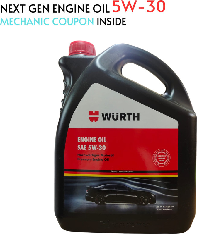 Wurth SAE 5W-30 NEXT GEN PREMIUM API SN/CF 0897105523045 High-Mileage Engine Oil(3.5 L)