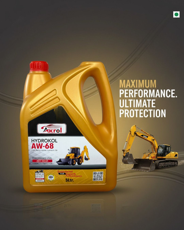 AKROL Premium HYDROKOL AW-68 ANTI WEAR Highy Performance Hydraulic Oil(5 L, Pack of 1)