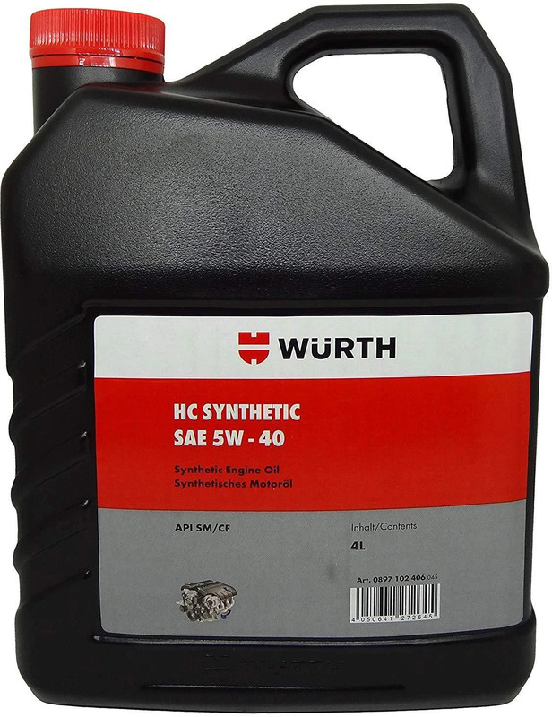 Wurth SAE 5W-40 High Technology Synthetic Synthetic Blend Engine Oil(4 L, Pack of 1)