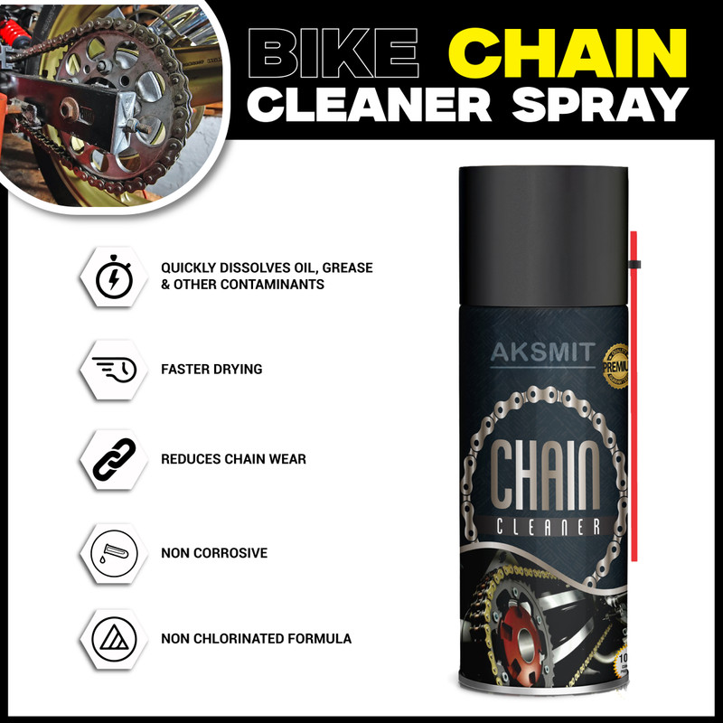 Rhtdm Motorcycle / Bicycle Chain Cleaner Spray (150 ml) Multipurpose Spray, Rust Remover, Hinge Lubricant, Stain Remover Chain Oil(150 ml, Pack of 1)