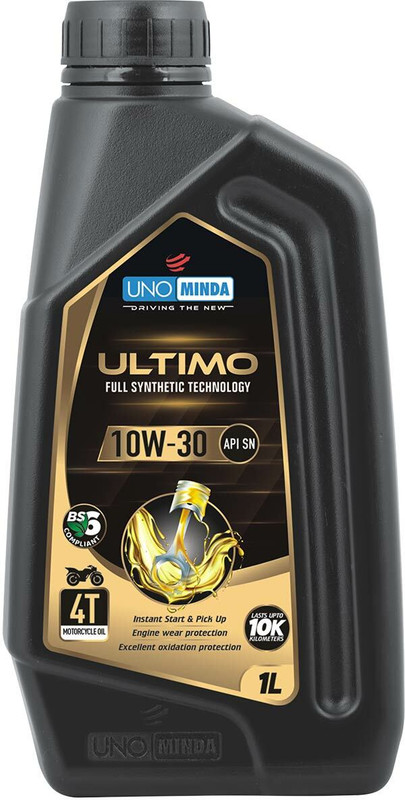 UNO MINDA Ultimo 10W-30 Full-Synthetic Engine Oil(1 L, Pack of 1)