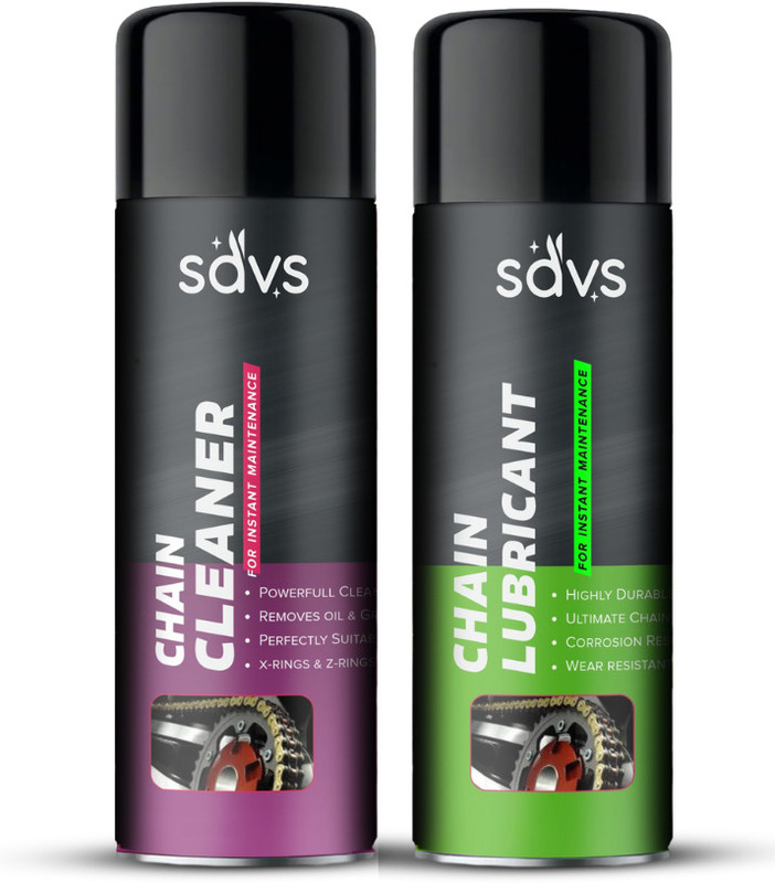 SAVS 150ML Bike Chain Lubricant + 150ML Chain Cleaner Pack of 2 | Smooth Performance & Deep Cleaning | Anti-Rust & Long Lasting Protection Chain Oil(300 ml, Pack of 2)
