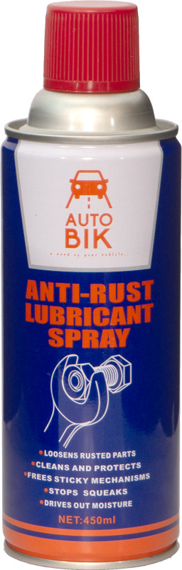 AUTO BIK Anti-Rust Lubricant Spray – Multi-Purpose Penetrating Oil for Rust Removal Grease(450 ml)