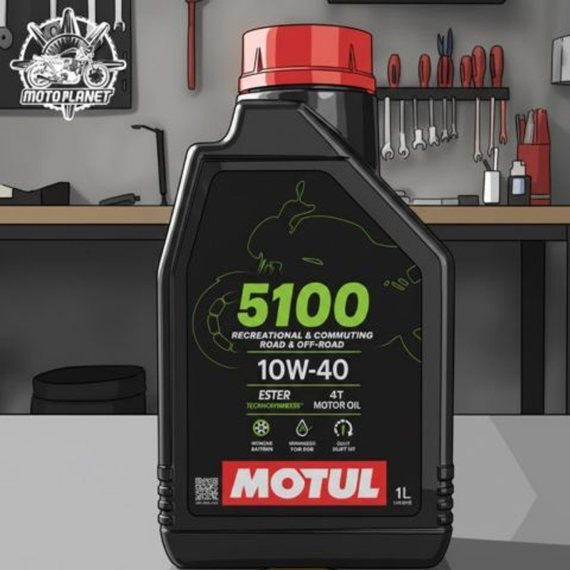 MOTO PLANET MPD-5100 10W-40 1L SAE 4T Motor Oil Synth Technosynthese Engine Oil for Bike & Scooters Compatible With Yam.aha, KT.M, Royal Enfiel.d High Performance Engine Oil(1 L)