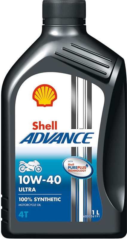 Shell Advance Ultra 4T 10W-40 API SN Motorbike Full-Synthetic Engine Oil(1 L)