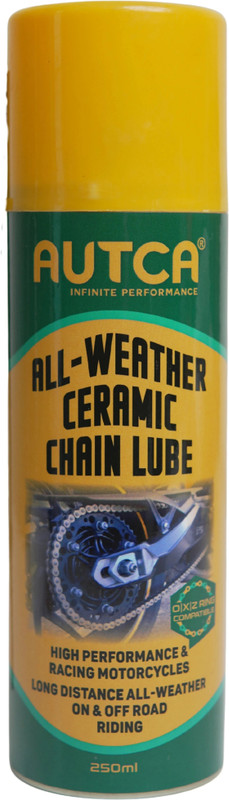 AUTCA All-Weather Ceramic Chain Lube | O/X/Z Ring Safe & Water-Resistant Ceramic Chain Oil(250 ml, Pack of 1)