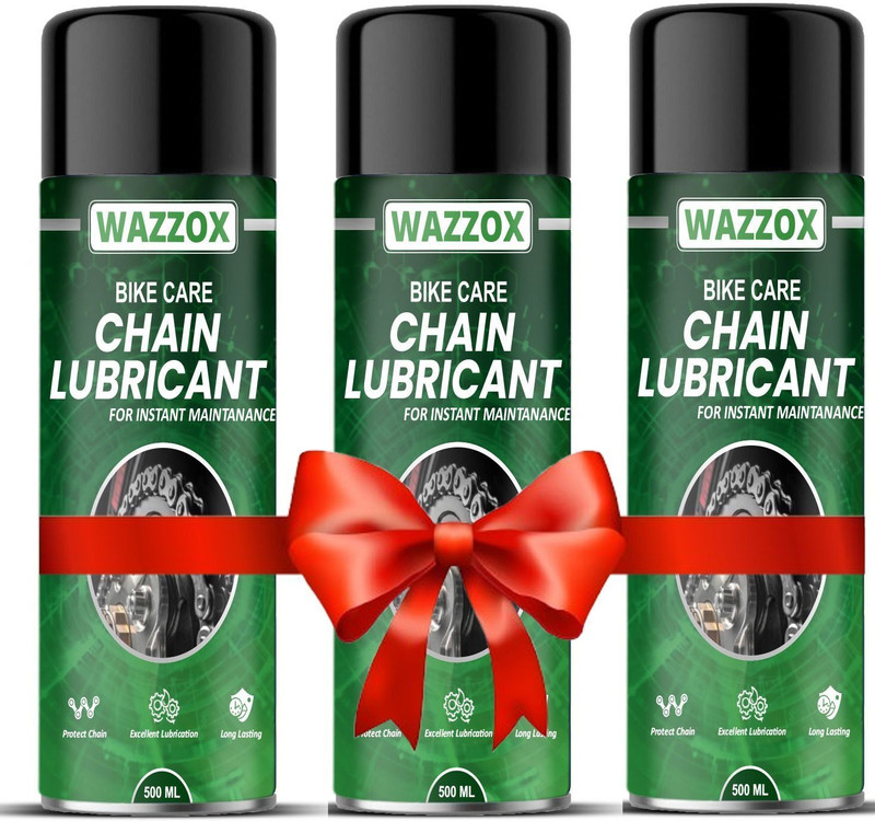 WAZZOX Premium Motorcycle Bike Chain Lubricant Spray For All Chain Type Lubrication Rust protection Prevent Chain Breakage Brake Oil(1500 ml, Pack of 3)