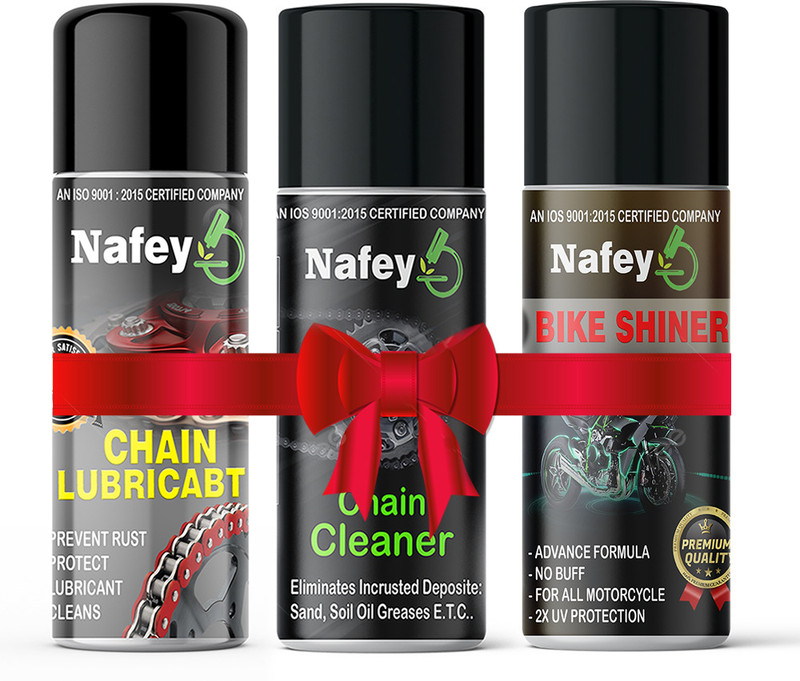 NAFEY Chain Cleaner + Chain Lubricant + Bike Shiner Foam Cleaning Protect For Bike Motorcycle and Bicycle Chain Clean Best Quality Chain Oil(1500 ml, Pack of 3)