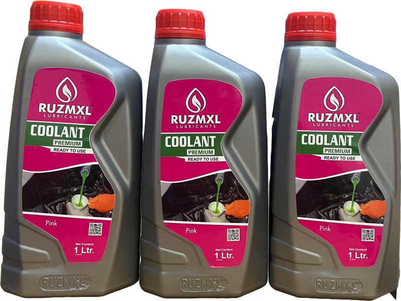 RUZMXL PREMIUM PINK COOLANT 3 BOTTLES PINK COOLANT Coolant(3000 ml, Pack of 3)