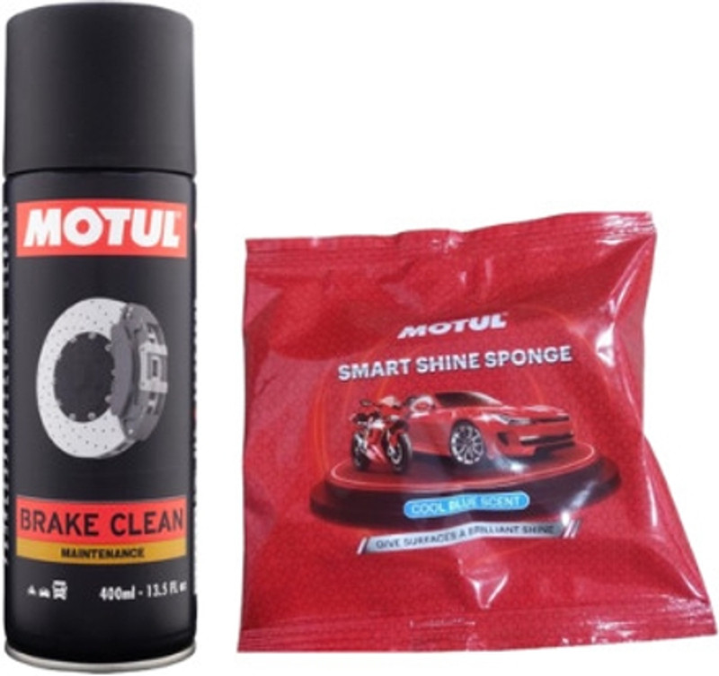 MOTUL Brake Clean With Sponge Brake Clean For Bike With Smart Shine Sponge Combo Brake Oil(400 ml, Pack of 1)