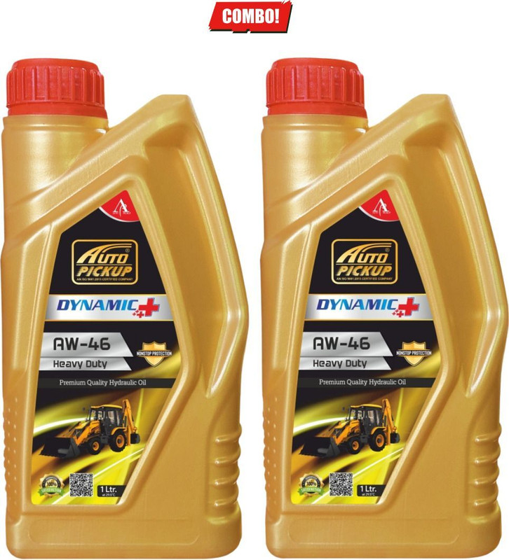 AUTO PICKUP Premium Quality 1+1 Combo Pack Of 2 AW-46 Heavy-Duty Crane Hydraulic Oil(1 L, Pack of 2)