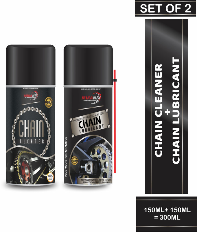Moto Genius Premium Bike Chain Lubricant and Chain Cleaner Spray For Motorcycle and Bicycle Chain Oil(300 ml, Pack of 2)