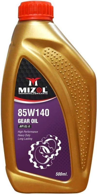 Mizol Premium Quality 500ml Heavy-Duty 85W140 API GL-5 Long-Lasting High Performance Gear Oil(500 ml, Pack of 1)