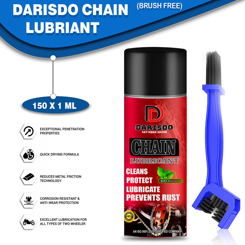 Darisdo Chain Lube Spray With Brush Chain Oil(150 ml, Pack of 1)