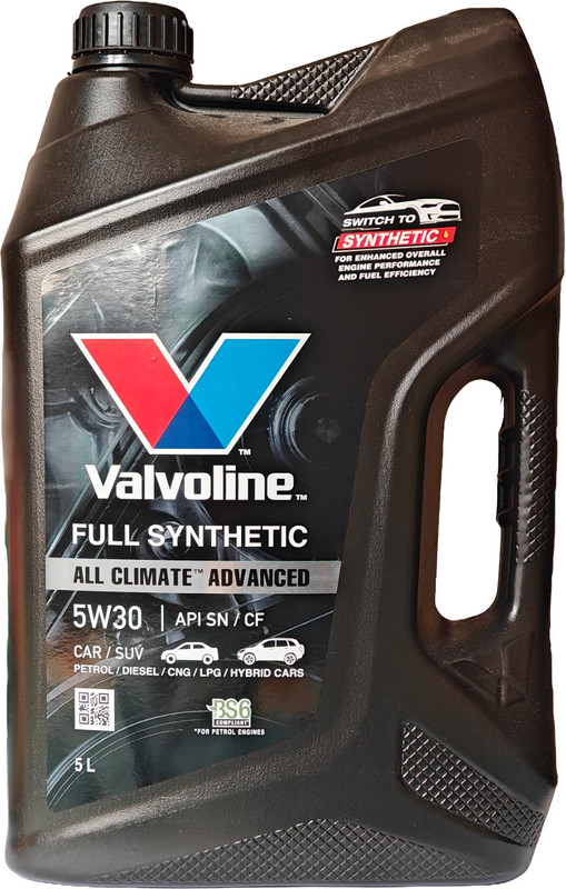 VALVOLINE All Climate Advanced 5W30 5Litre Full-Synthetic Engine Oil(5 L, Pack of 1)