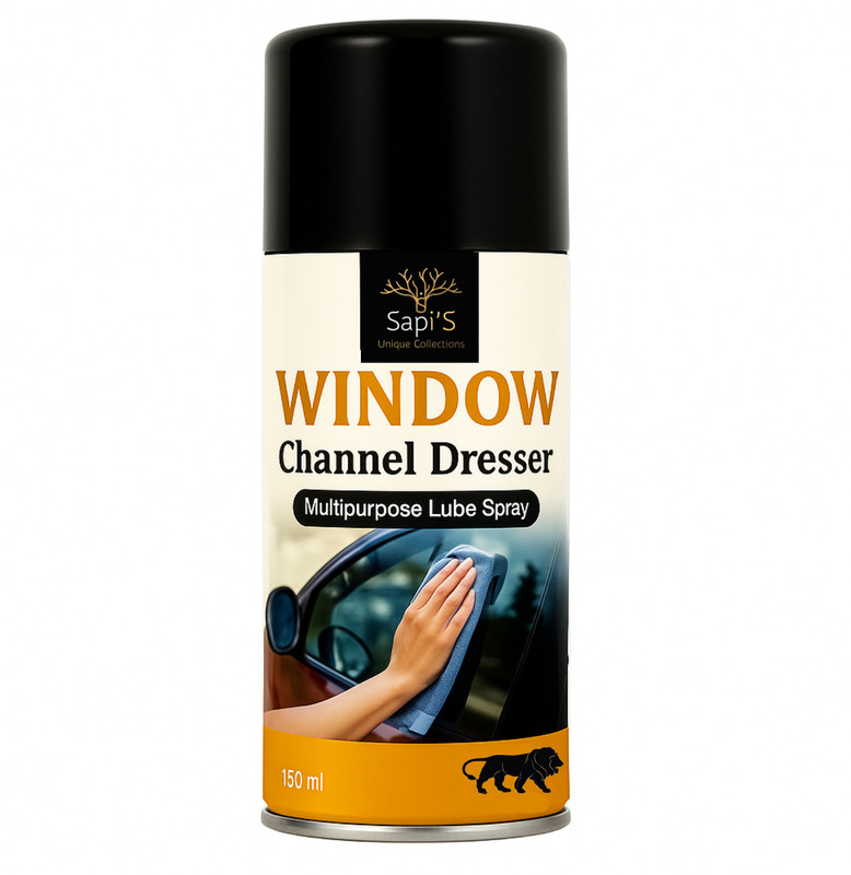 SAPI'S Window Channel Dresser Spray Multipurpose Lube spray for Cars windows Home Door Window Channel Dresser Spray Brake Oil(150 ml, Pack of 1)