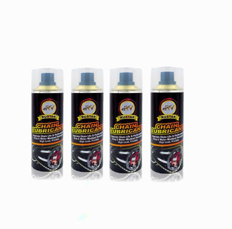 RUSTAR Bike Chain Lubricant Spray 150ml each (Pack of 4) |Lubrication |Rust & Corrosion Protection |Prevent Chain Breakage| Chain Oil(600 ml, Pack of 4)