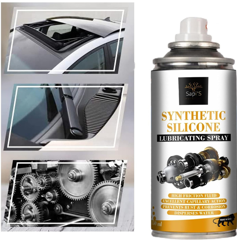 SAPI'S Synthetic Silicone Lubricant Lubricating Spray Synthrtic Silicone Lubricating Spray Synthetic Blend Engine Oil(150 ml, Pack of 1)