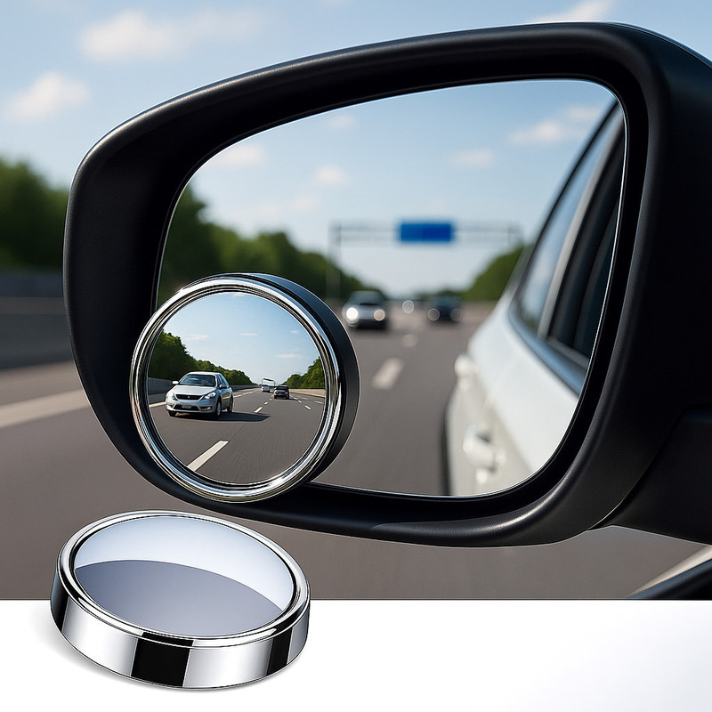 GLAMAXY Manual Rear View Mirror, Blind Spot Mirror For Universal For Car Universal For Car(Exterior, Left, Right)