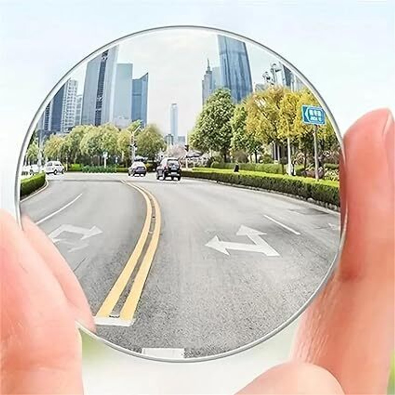 Tarsariya Mart Blind Spot Mirror – 2" Round HD Glass Convex Rear View Mirror Rearview Radar Mirror(Silver)