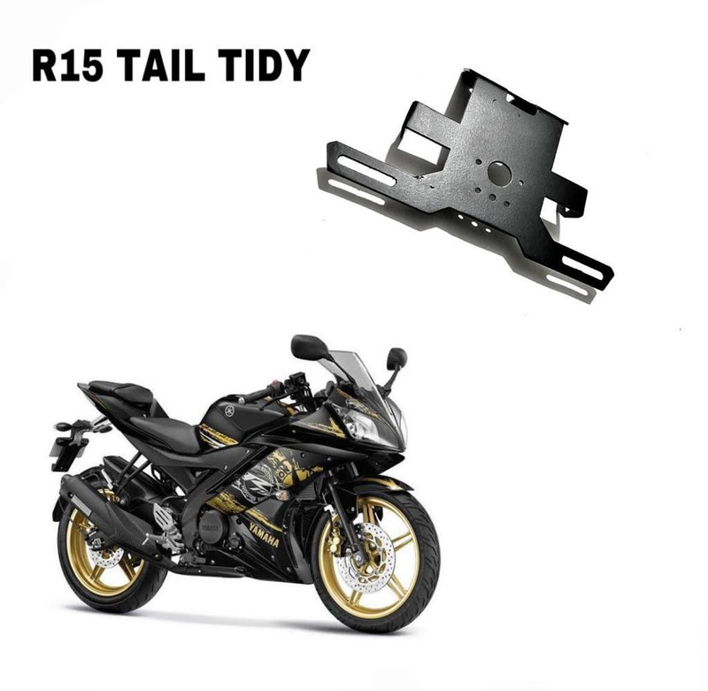 Huims Tail tidy/fender Eliminator for Yamaha r15 new Bike Number Plate(Iron 10 cm x 6.6 cm)