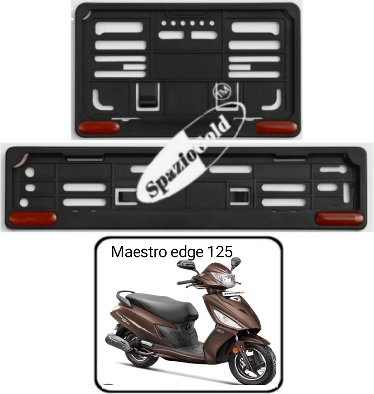 spaziogold lUniversal Dual Reflector Number Plate Frame for Bike & Scooty Bike Number Plate(Plastic 30 cm  x  12 cm)