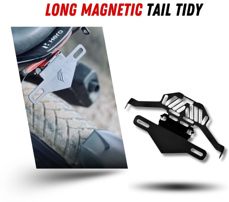 PHANTOM Universal Tail Tidy For Bike Matte Finish Rustproof Holder Number Plate Bike Number Plate(Steel 15 cm x 5 cm)