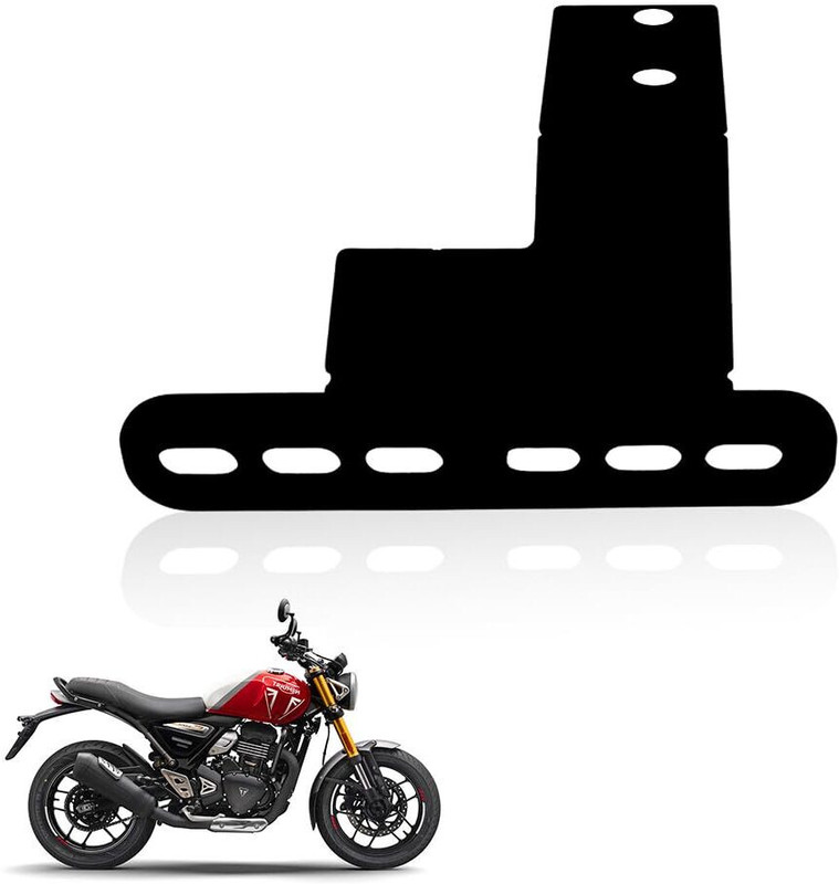 Moto Genius Number Plate Relocator for Triumph Speed 400 & Scrambler 400X Bike Number Plate(Iron 11.5 cm x 10 cm)