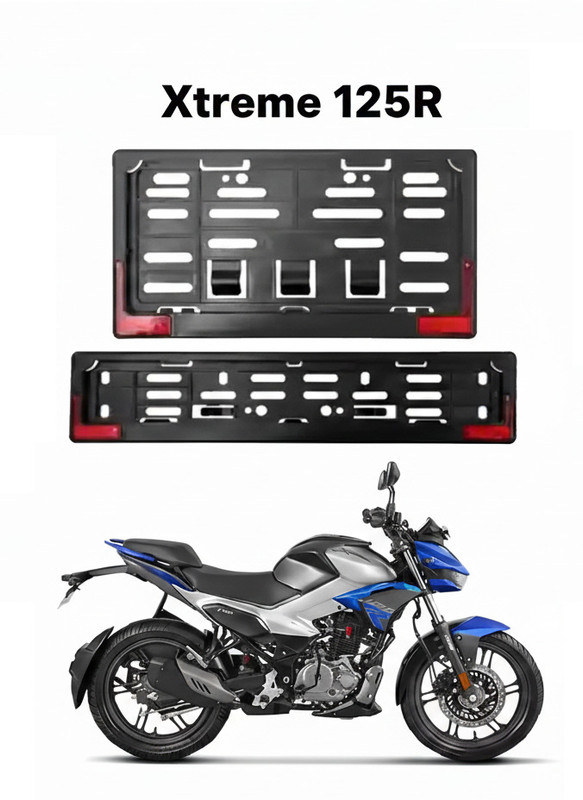 spaziogold Hero Xtreme 125R Bike Scooty Number Plate frame with reflector for all bikes Bike Number Plate(Plastic 30 cm x 12 cm)