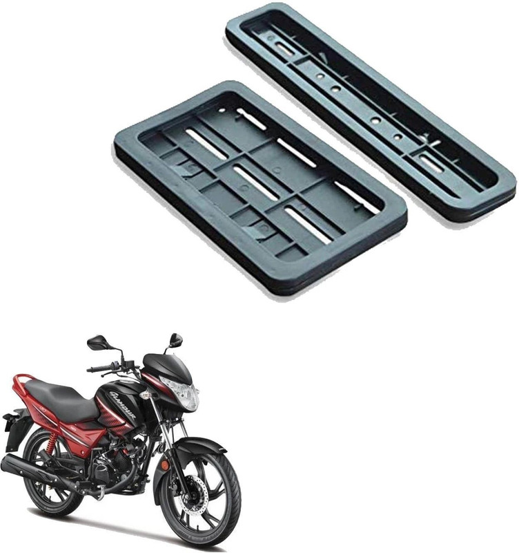 GANNET Bike Number Plate Frame for Bike(Front & Back) -117_PG278 Bike, Car Number Plate(Plastic 20 cm x 7 cm)