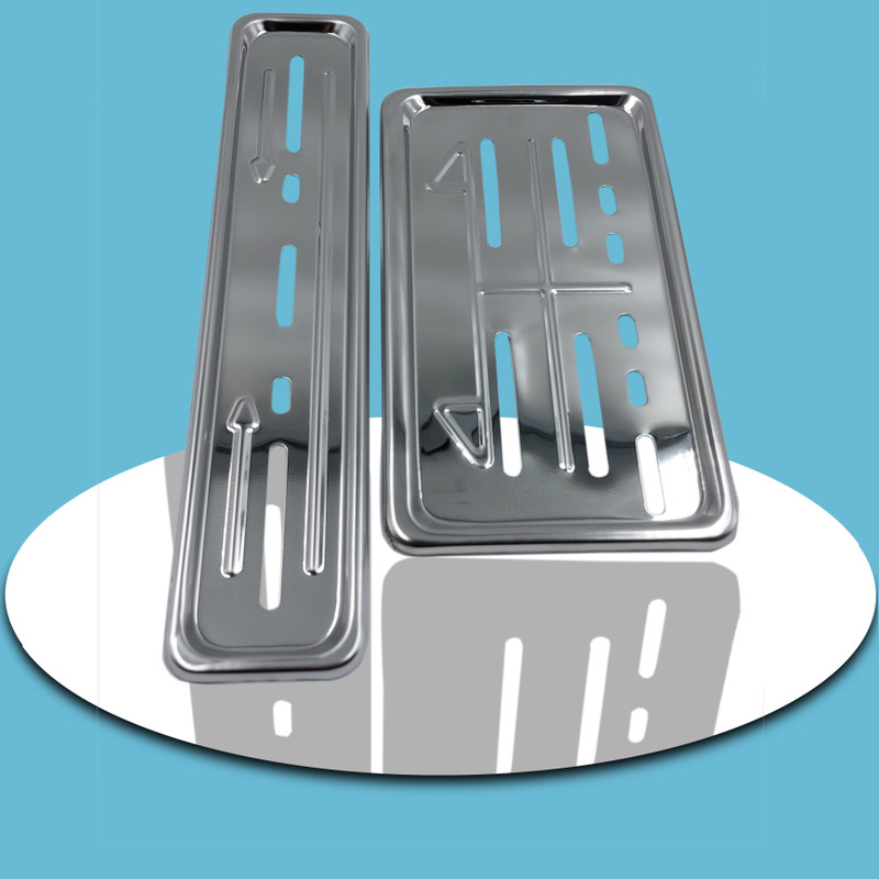 Moterix METAL NUMBER PLATE FRAME SILVER UNIVERSAL FOR BIKE SCOOTY,SCOOTER MADE IN INDIA Bike Number Plate(Iron 10 cm x 5 cm)
