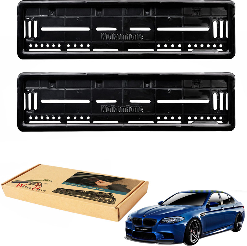 WolkomHome car number plate frame High Security Registration Plates Holders frame for M5 Car Number Plate(Plastic 20 cm x 5 cm)