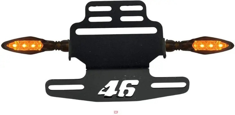 HALLOWS Motorcycle Bike CNC Tail Tidy 46 Frame Holde)_21 Bike Number Plate(Iron 12 cm x 14 cm)