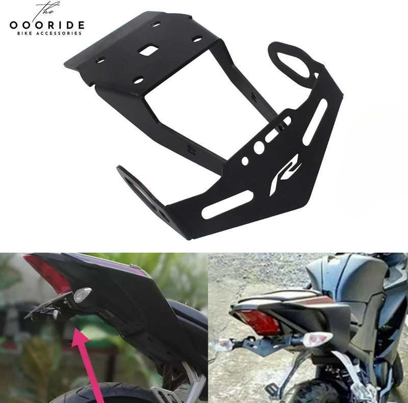 OOORIDE R15 v3 Tail Tidy License Number Plate Holder for R15 V3/ V4 / R15 Bike Number Plate(Aluminium 16 cm x 18 cm)