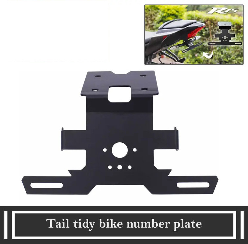 Jetnix Cnc Premium Tail Tidy/Fender Eliminator for YAMAHA R15 V4 & R15M_S25 Bike Number Plate(Stainless Steel 8 cm x 5 cm)
