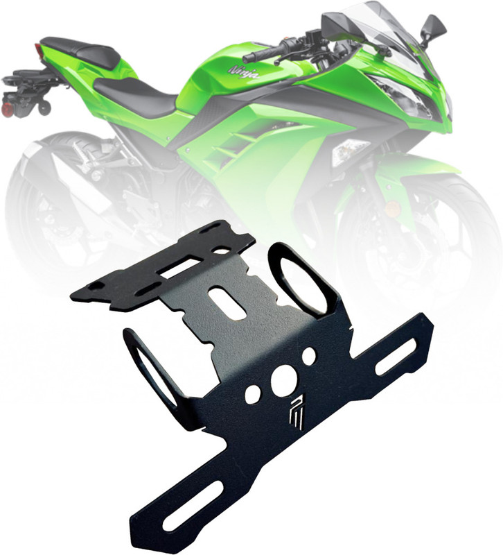 PHANTOM Heavy Kawasaki Ninja 300 Tail Tidy Number Plate Holder for All Bikes Bike Number Plate(Stainless Steel 15 cm  x  15 cm)