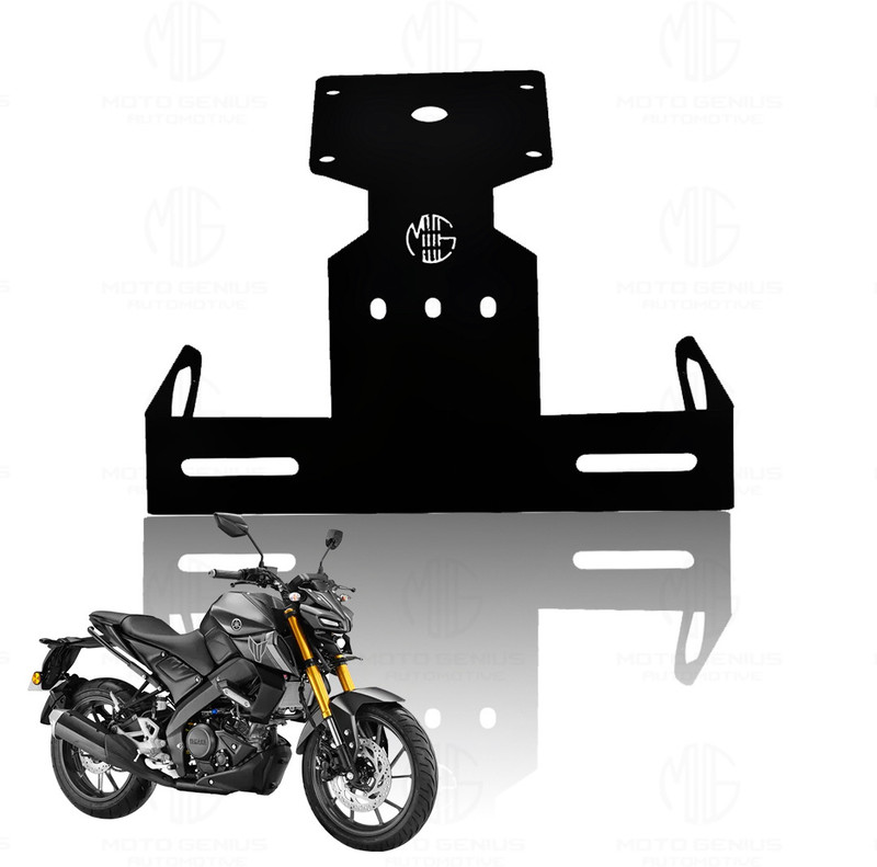 Moto Genius Metal Tail Tidy Number Plate Holder for MT 15 | Durable License Plate Bracket Bike Number Plate(Iron 15 cm x 5 cm)