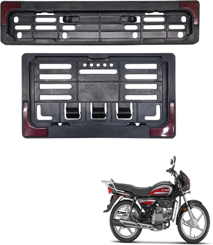 aksmit Hero Splendor Plus Bike Number Plate | IND Number Plate Frame Bike Bike Number Plate(Plastic 22.7 cm x 12.7 cm)