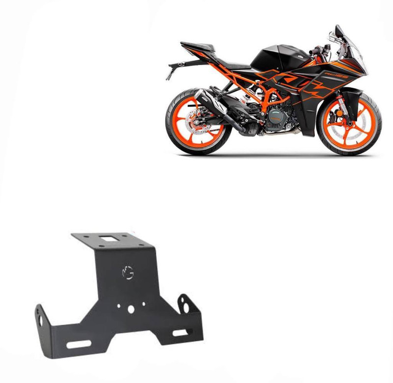 SHOWRIDE KTM Tail Tidy Number Plate Holder for KTM (Black) Bike Number Plate(Iron 10 cm x 5 cm)
