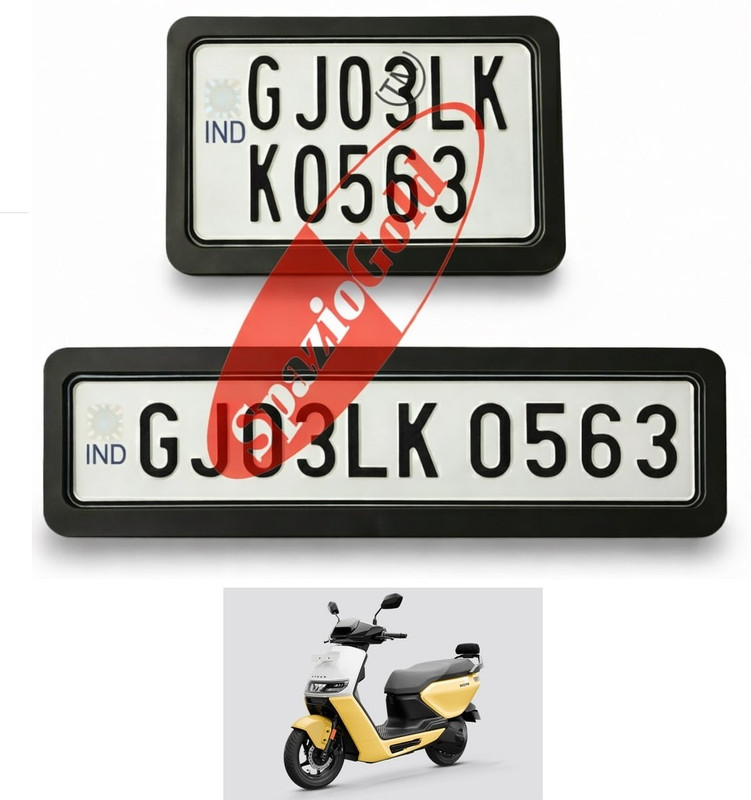 spaziogold Ather Rizta Electric Scooter Number Plate Frame Set | Number Plate Holder Bike Number Plate(Plastic 30 cm  x  12 cm)